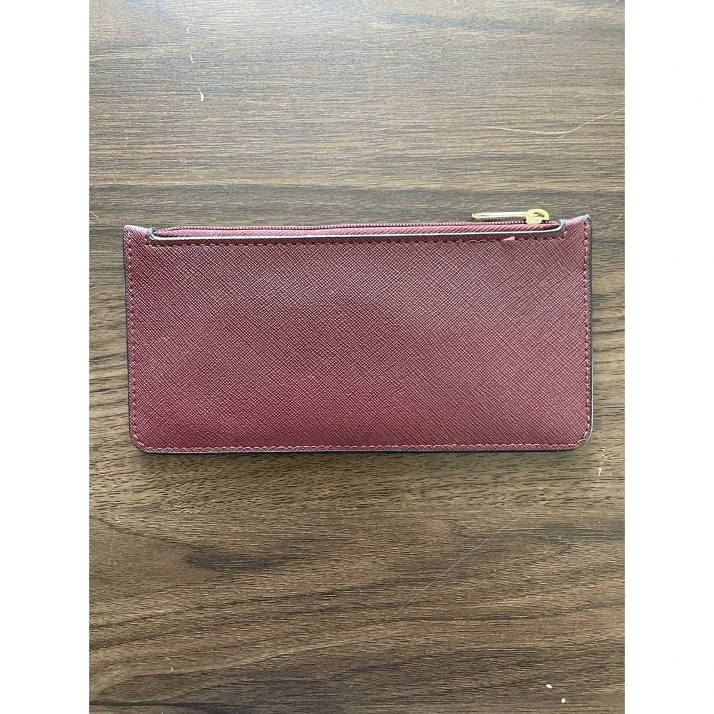 Unbranded Burgundy Card Wallet Purse Minimal Card And Money Holder